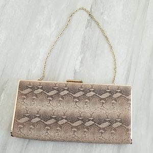 FAUX SNAKE SKIN CLUTCH / SHOULDER PURSE